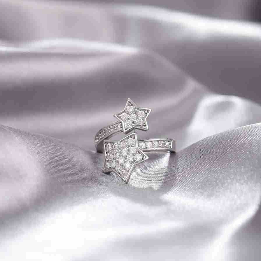 Anillo cruzado ajustable con apertura de nicho y resistente a la decoloración