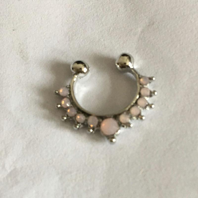 Anillo de nariz falso de aleación de diamantes, sin nariz 