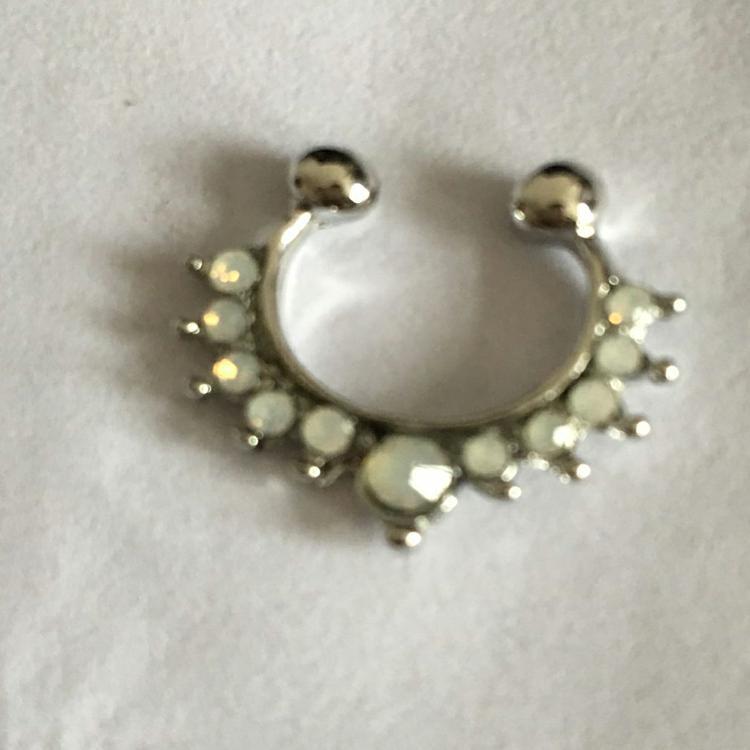 Anillo de nariz falso de aleación de diamantes, sin nariz 