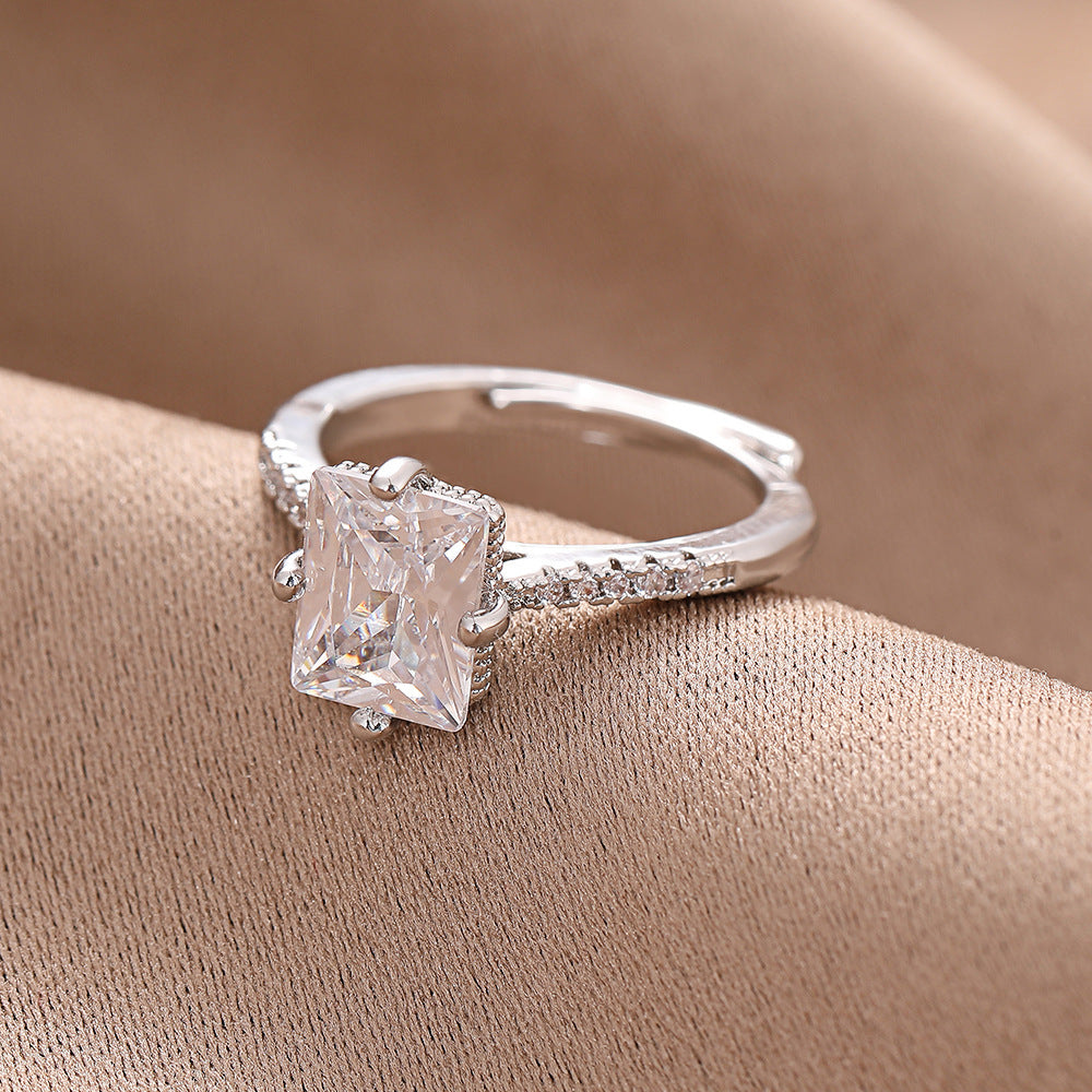 Anillo cruzado ajustable con apertura de nicho y resistente a la decoloración