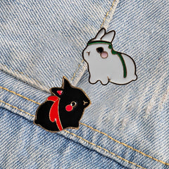 Broches unisex de aleación esmaltados con personajes de dibujos animados, estilo urbano, informales y bonitos
