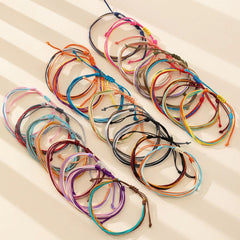 Pulseras de poliéster con bloques de colores de estilo sencillo al por mayor