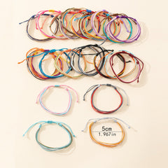 Pulseras de poliéster con bloques de colores de estilo sencillo al por mayor