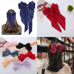 Pinza para el pelo con lazo de tela, estilo clásico y sencillo para mujer