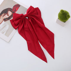 Pinza para el pelo con lazo de tela, estilo clásico y sencillo para mujer