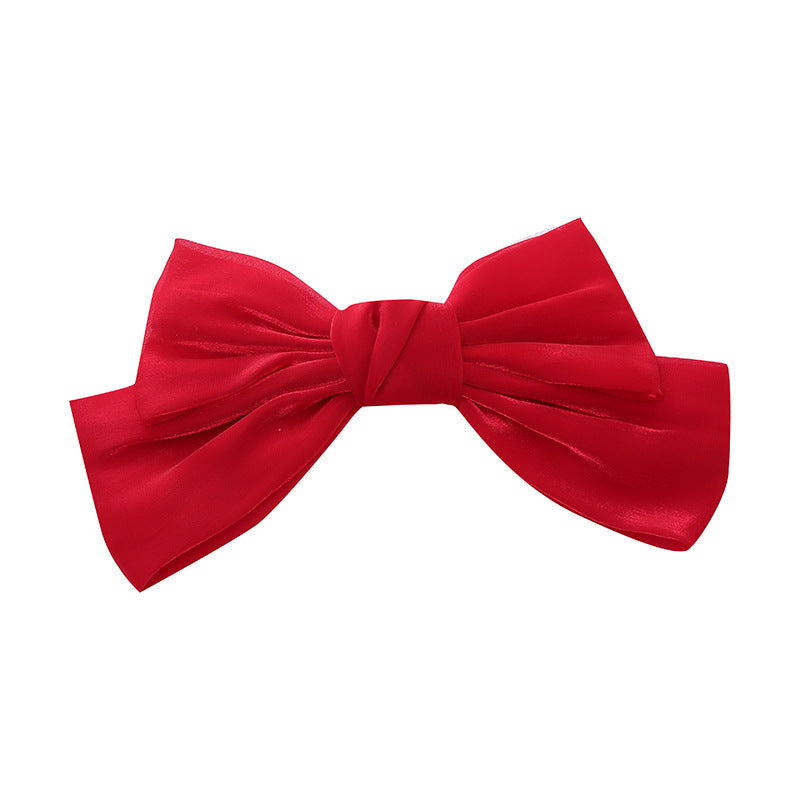 Pinza para el pelo con lazo de tela, estilo clásico y sencillo para mujer