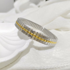 Pulseras de acero inoxidable 304 con nudo de lazo y forma de corazón geométrico de estilo simple, disponibles a granel