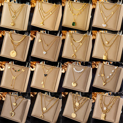 Collar con colgante de acero de titanio y mariposa rectangular con forma de corazón, estilo vintage, venta al por mayor