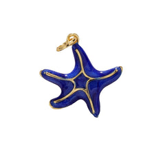 1 pieza de 15 x 16 mm, 17 x 18 mm, 18 x 20 mm, perlas artificiales de cobre con diamantes de imitación chapados en oro, colgante de cola de pez de estrella de mar con vieira.