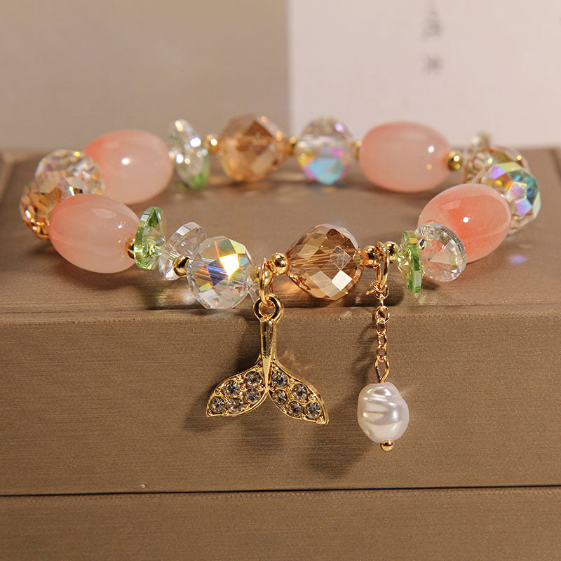 Pulseras de aleación con diseño de cola de pez, estilo clásico y sencillo, al por mayor.