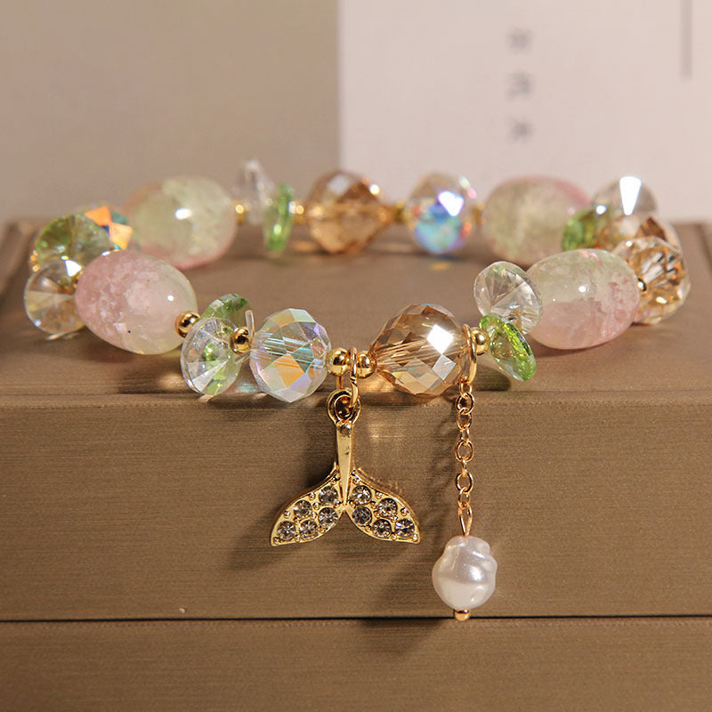Pulseras de aleación con diseño de cola de pez, estilo clásico y sencillo, al por mayor.