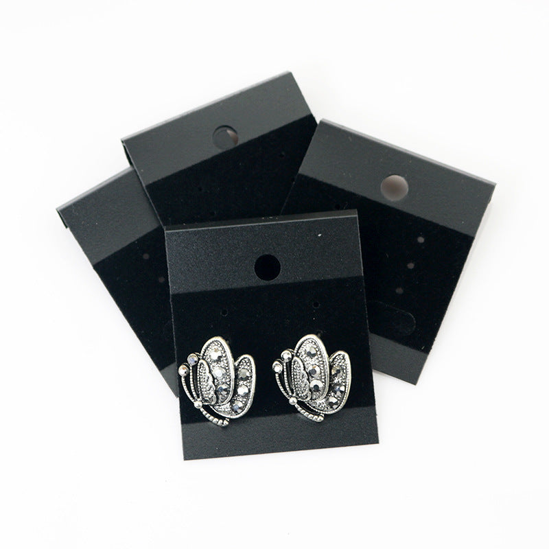 1 pieza de franela de PVC de color sólido para accesorios de cabello, tarjeta para aretes