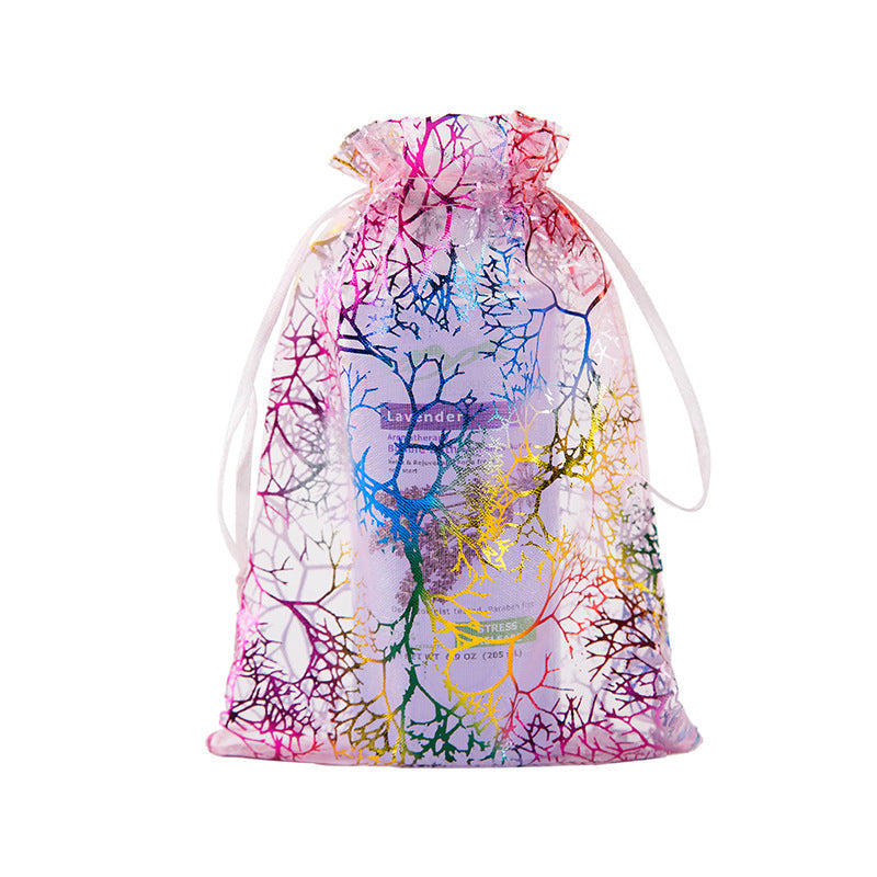 Bolsas de organza para embalaje de joyas con impresión de estilo clásico