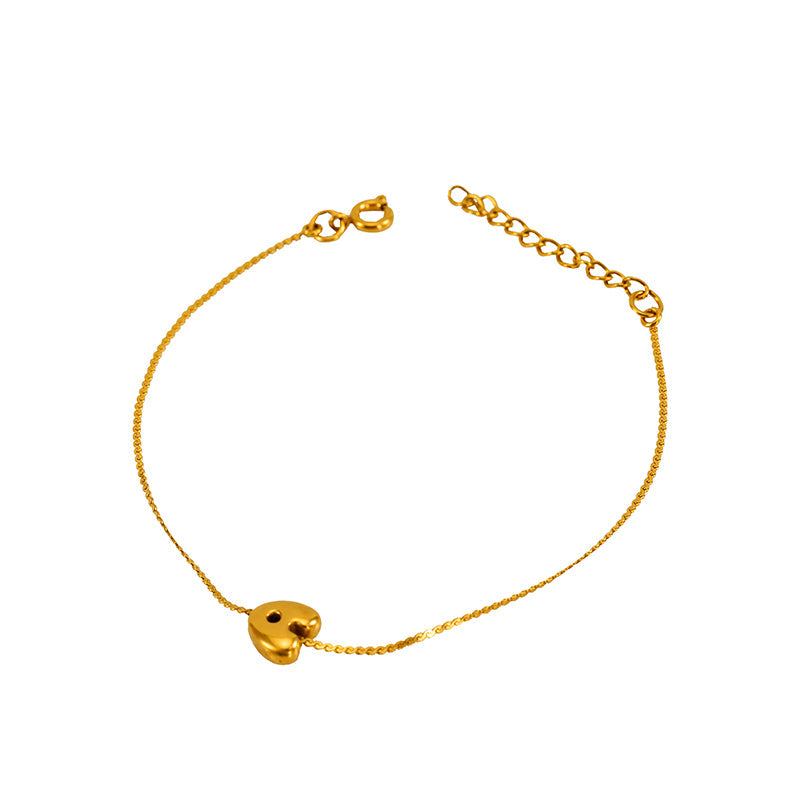 Pulseras informales de acero inoxidable 304 chapadas en oro de 18 quilates con letras de estilo sencillo al por mayor