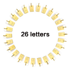1 pieza de 10 x 6 mm, colgante de letra chapado en oro de 14 quilates de acero inoxidable 304 