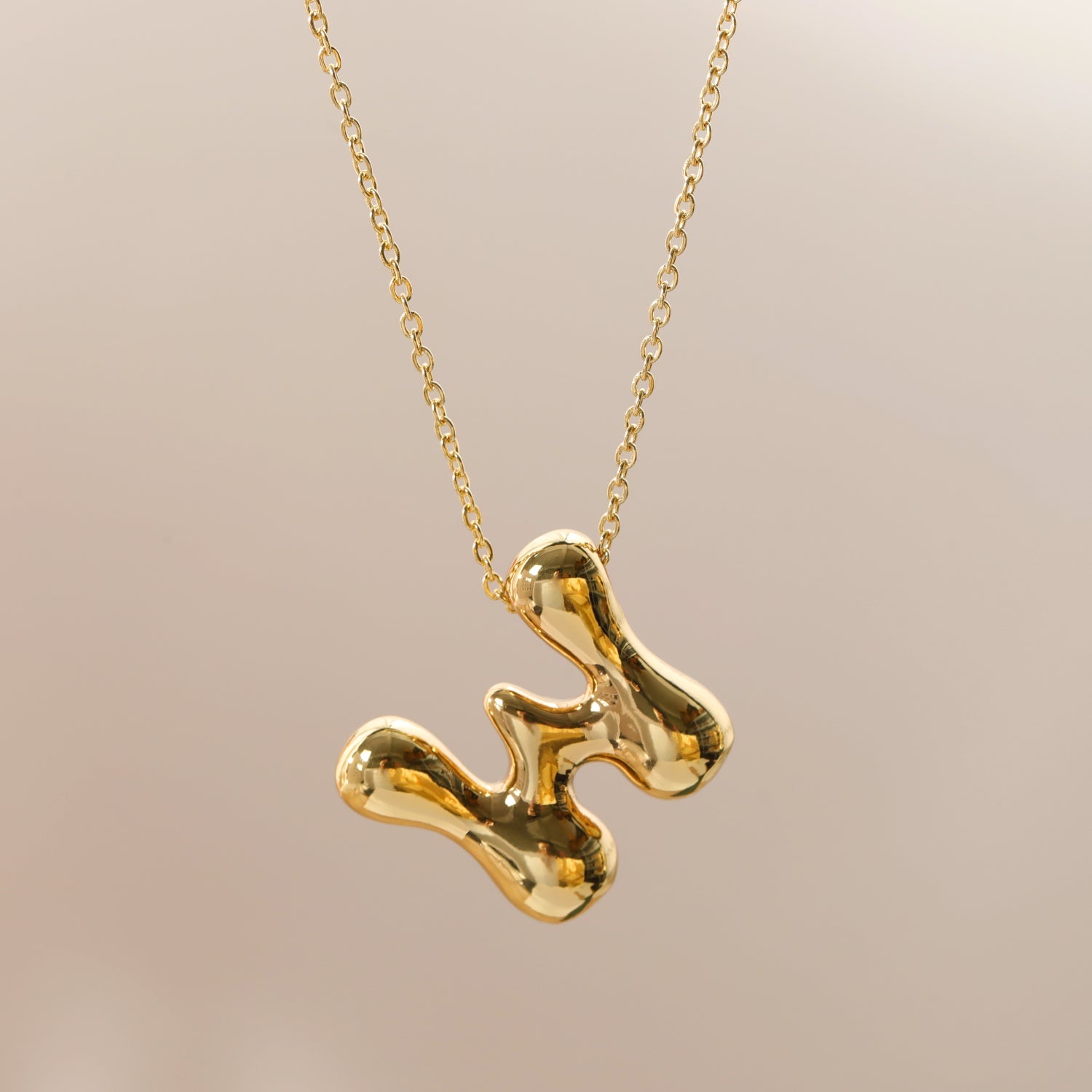 Wholesale Jewelry Beach Sweet Commute letter 304 Stainless Steel 18K Gold Plated Chain Pendant Necklace