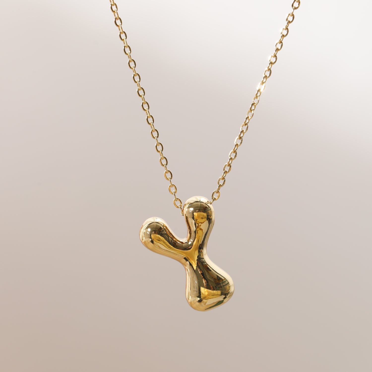 Wholesale Jewelry Beach Sweet Commute letter 304 Stainless Steel 18K Gold Plated Chain Pendant Necklace