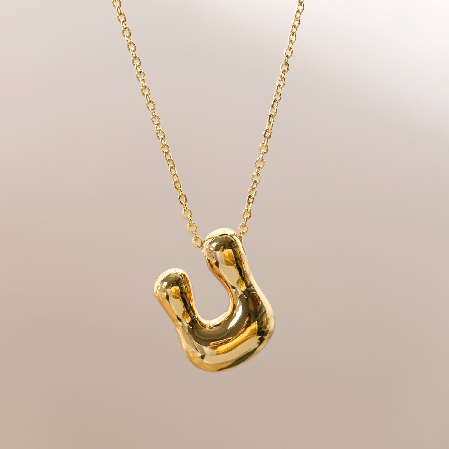Wholesale Jewelry Beach Sweet Commute letter 304 Stainless Steel 18K Gold Plated Chain Pendant Necklace