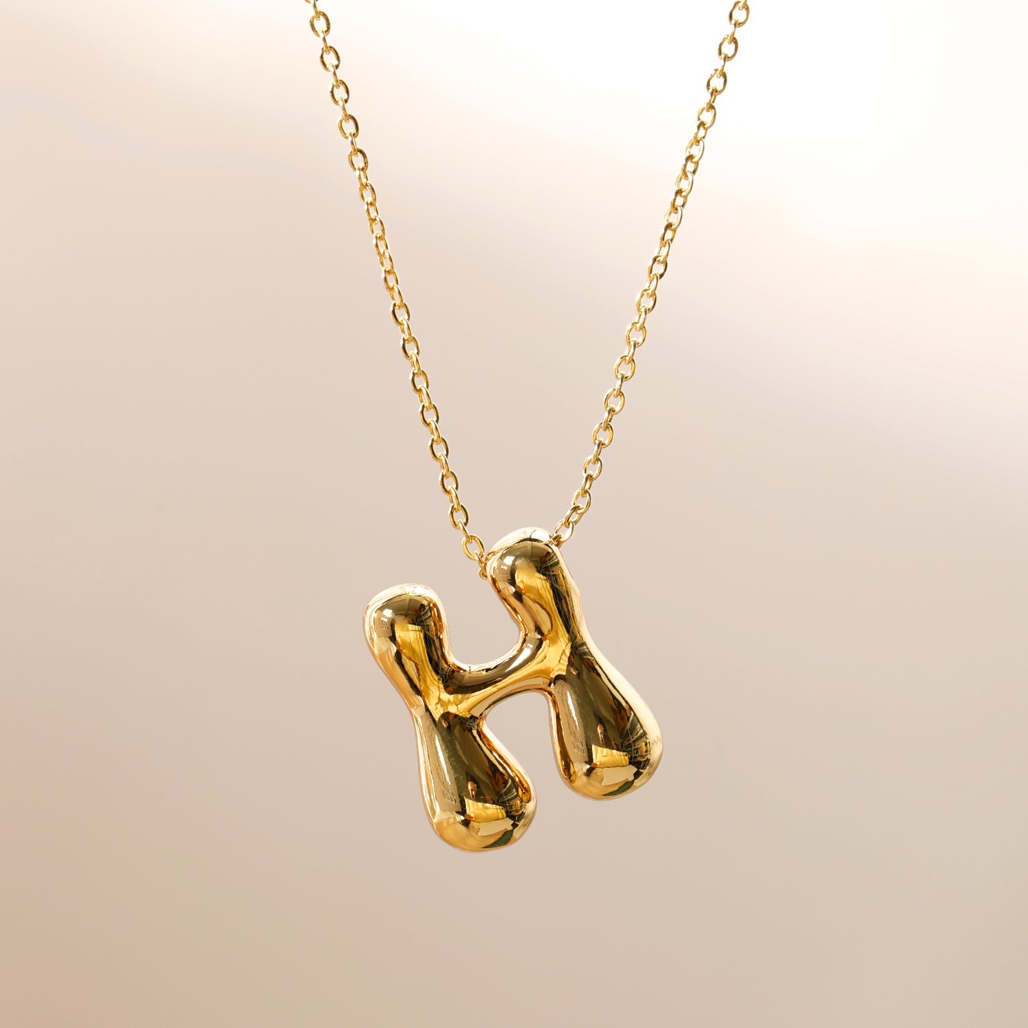 Wholesale Jewelry Beach Sweet Commute letter 304 Stainless Steel 18K Gold Plated Chain Pendant Necklace