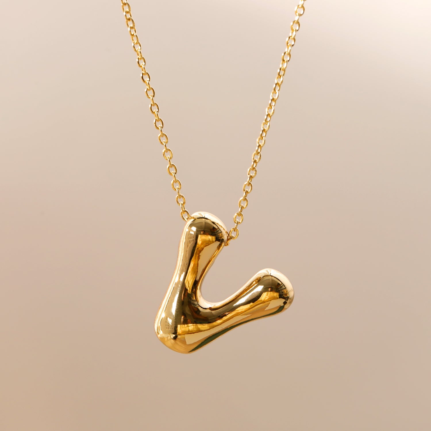 Wholesale Jewelry Beach Sweet Commute letter 304 Stainless Steel 18K Gold Plated Chain Pendant Necklace