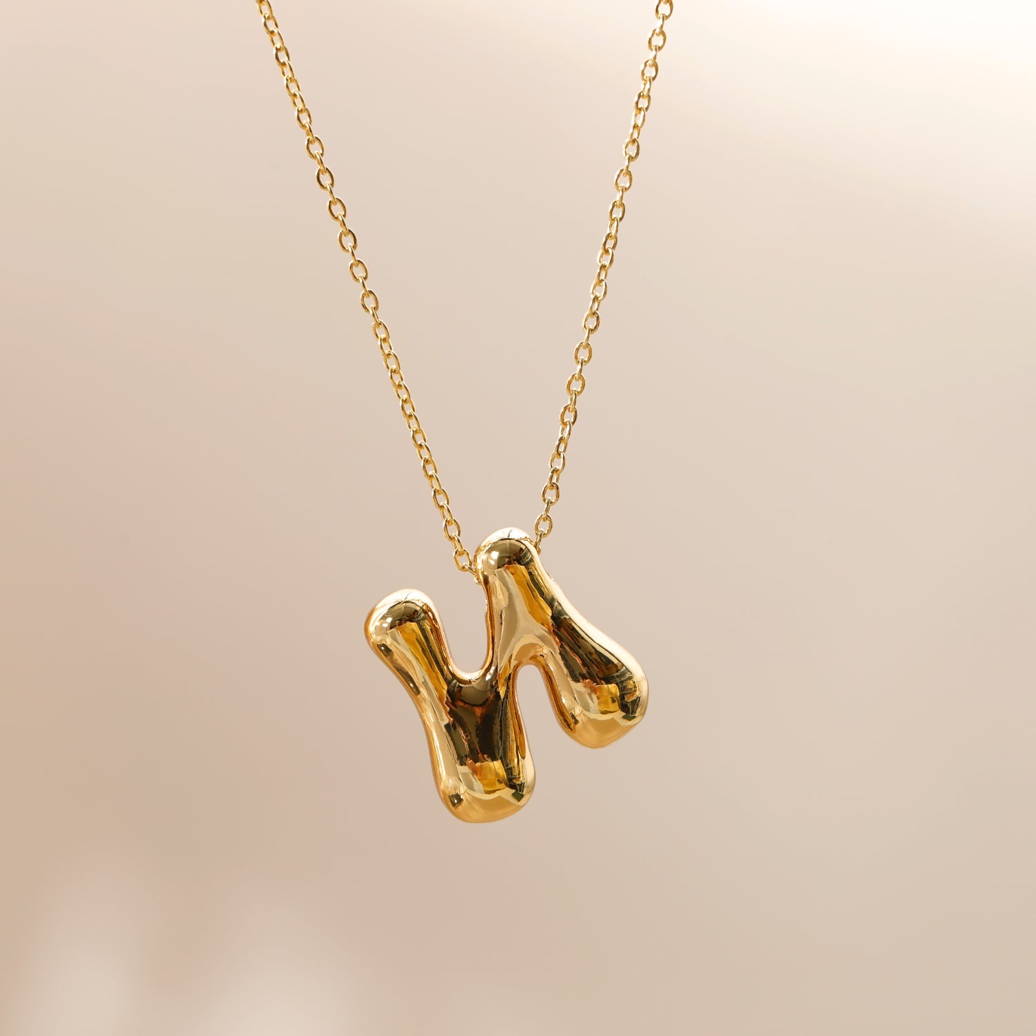 Wholesale Jewelry Beach Sweet Commute letter 304 Stainless Steel 18K Gold Plated Chain Pendant Necklace