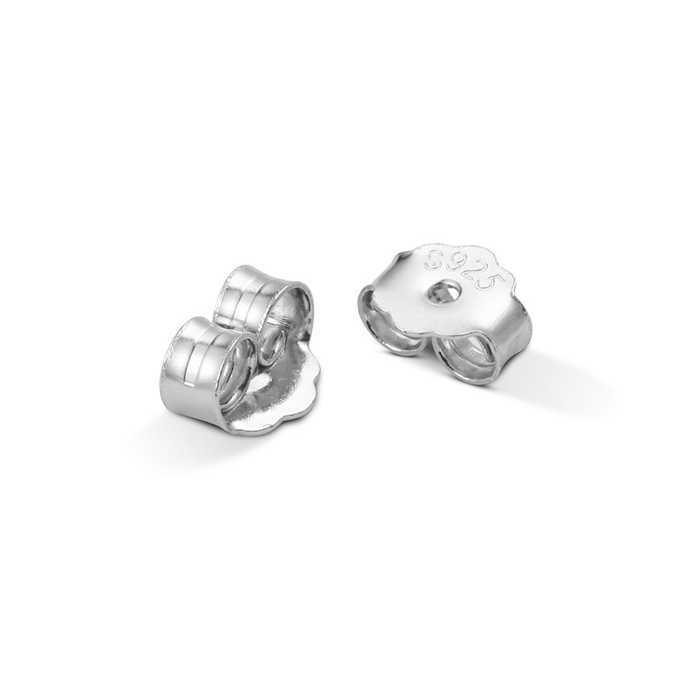 1 pieza de pendientes de plata de ley 925 de color sólido
