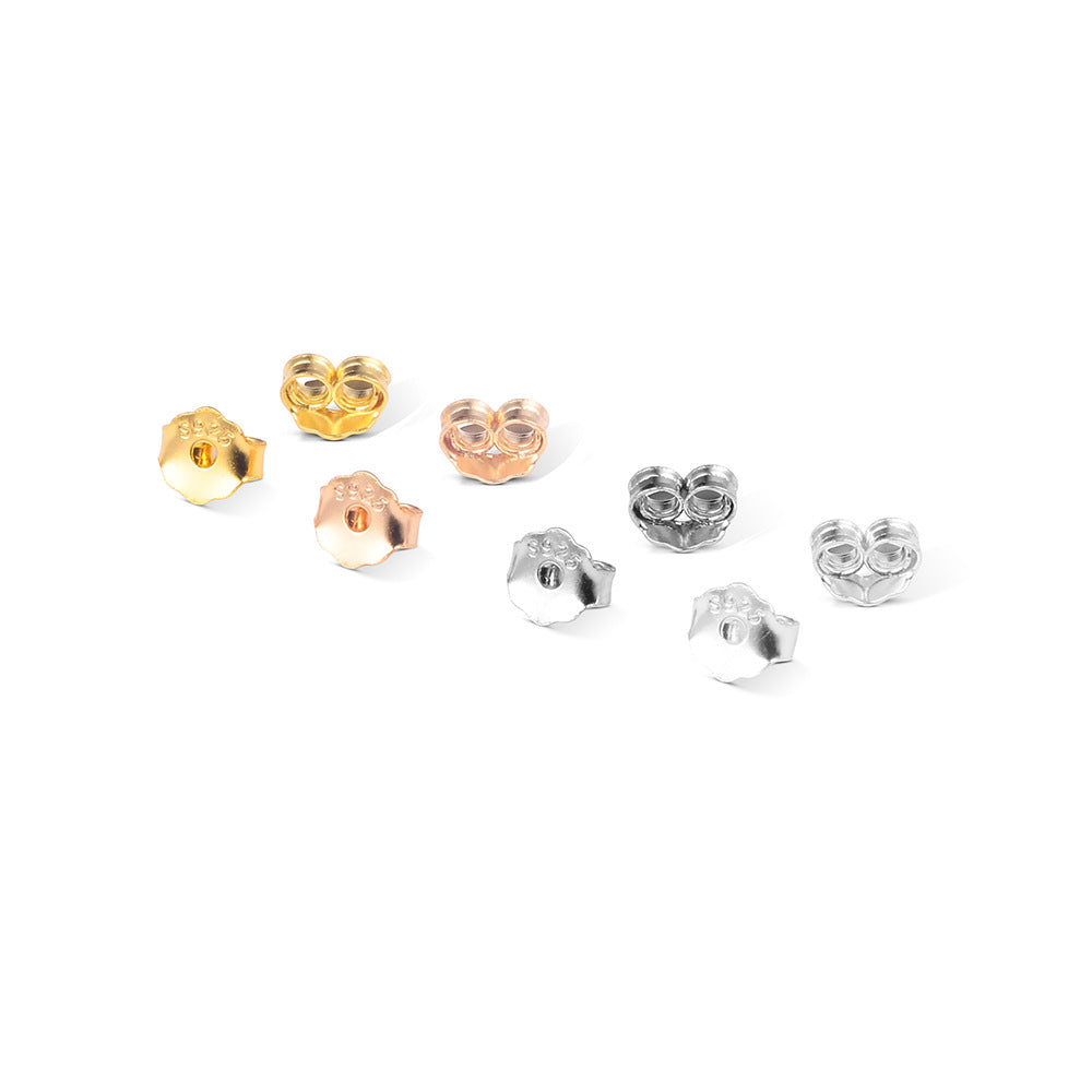 1 pieza de pendientes de plata de ley 925 de color sólido