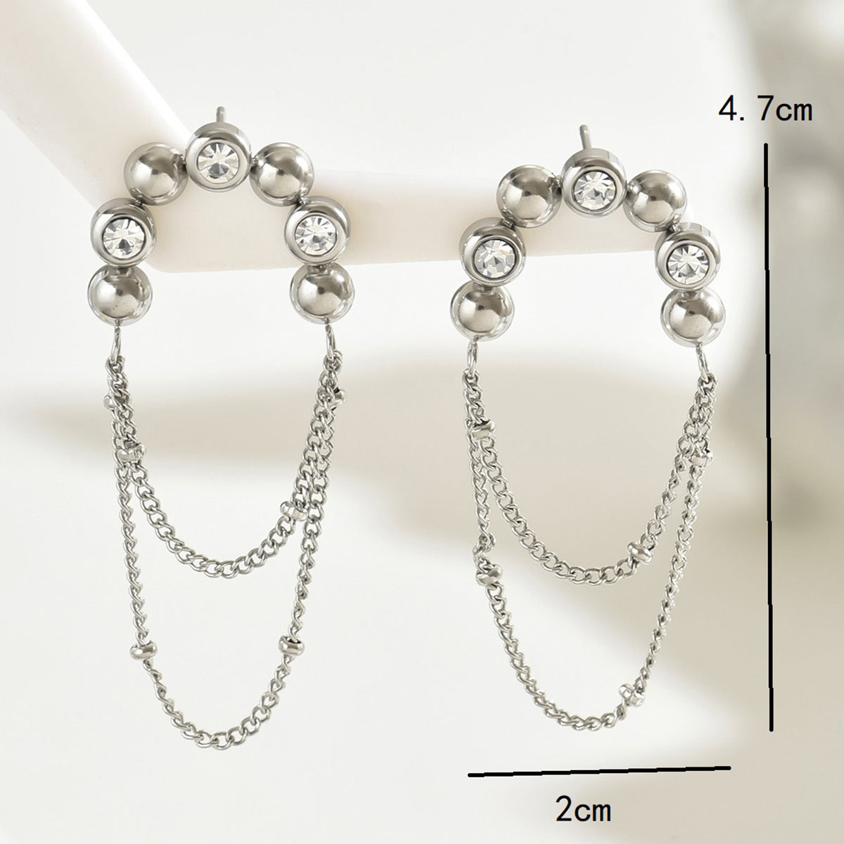 1 par de pendientes colgantes de acero inoxidable chapados en oro de 18 quilates con borlas estilo francés vintage 201