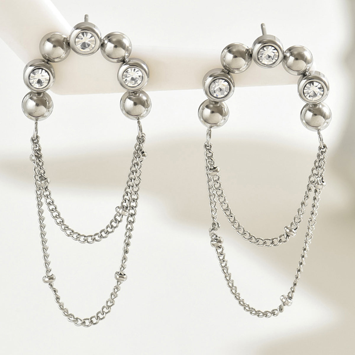 1 par de pendientes colgantes de acero inoxidable chapados en oro de 18 quilates con borlas estilo francés vintage 201