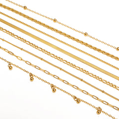 Pulseras geométricas de acero inoxidable 316L chapadas en oro de 18 quilates (disponibles al por mayor) 