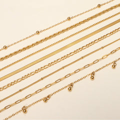 Pulseras geométricas de acero inoxidable 316L chapadas en oro de 18 quilates (disponibles al por mayor) 