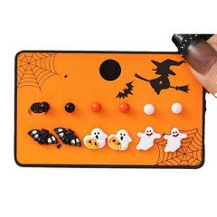 1 juego de pendientes colgantes de aleación chapados en calavera de calabaza con diseño de dibujos animados de Halloween 