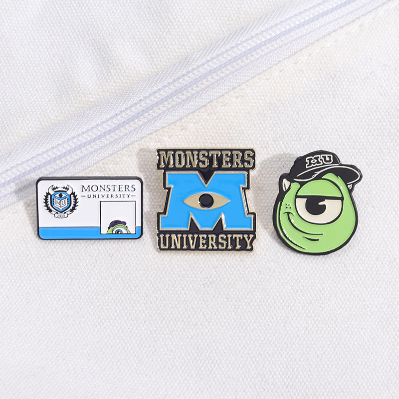 Broches unisex con estampado de aleación, barnizado al horno y letras de estilo vaquero de dibujos animados 