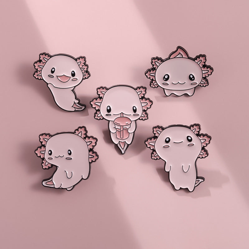 Broches para mujer con diseño de animales de dibujos animados, estampados en aleación y barnizado al horno (12 piezas por paquete) 