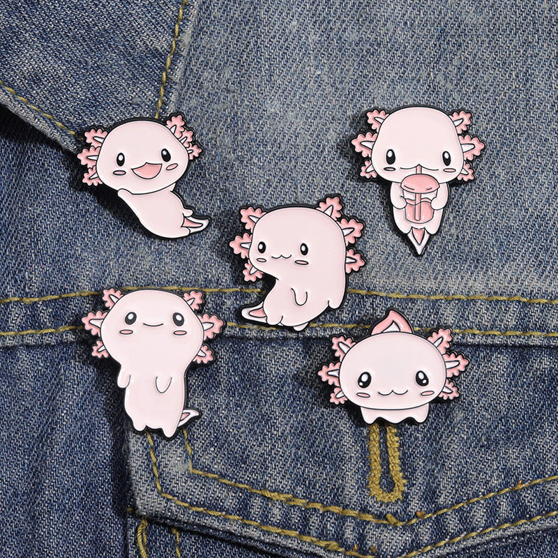 Broches para mujer con diseño de animales de dibujos animados, estampados en aleación y barnizado al horno (12 piezas por paquete) 