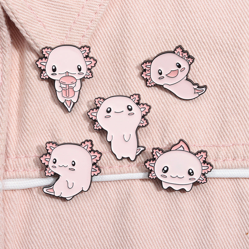 Broches para mujer con diseño de animales de dibujos animados, estampados en aleación y barnizado al horno (12 piezas por paquete) 