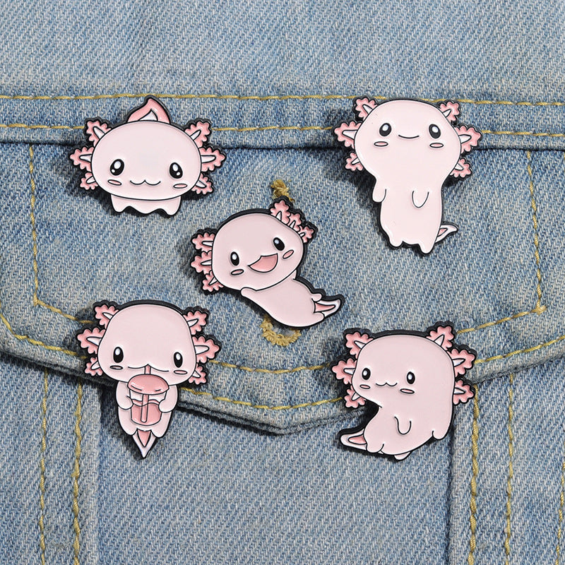 Broches para mujer con diseño de animales de dibujos animados, estampados en aleación y barnizado al horno (12 piezas por paquete) 