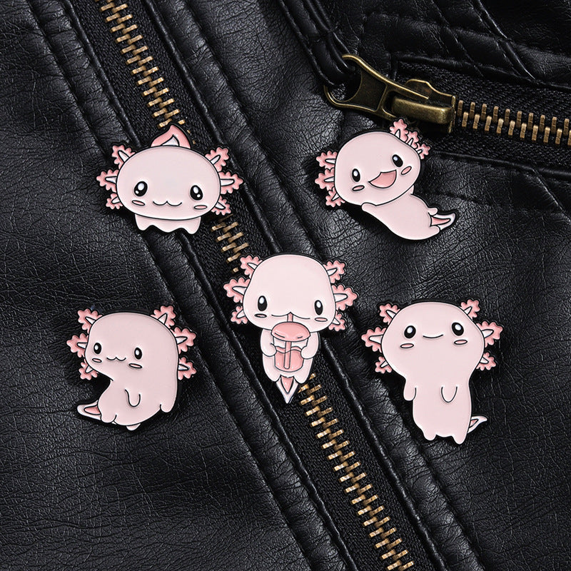 Broches para mujer con diseño de animales de dibujos animados, estampados en aleación y barnizado al horno (12 piezas por paquete) 