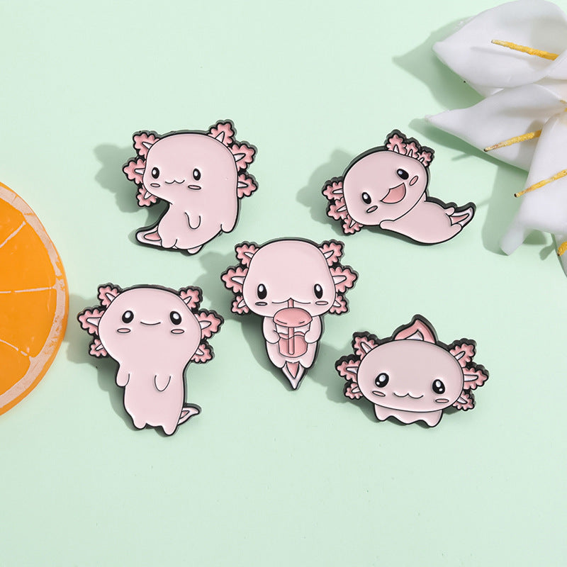 Broches para mujer con diseño de animales de dibujos animados, estampados en aleación y barnizado al horno (12 piezas por paquete) 