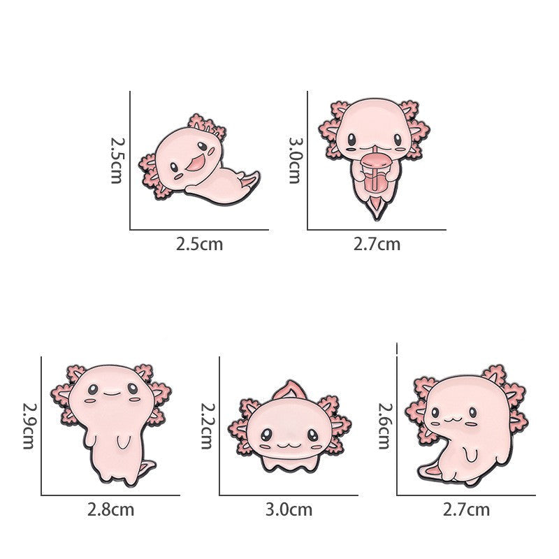 Broches para mujer con diseño de animales de dibujos animados, estampados en aleación y barnizado al horno (12 piezas por paquete) 