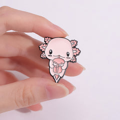 Broches para mujer con diseño de animales de dibujos animados, estampados en aleación y barnizado al horno (12 piezas por paquete) 