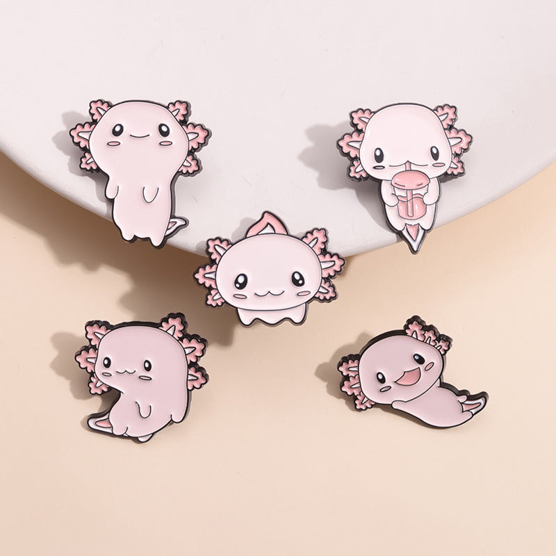 Broches para mujer con diseño de animales de dibujos animados, estampados en aleación y barnizado al horno (12 piezas por paquete) 