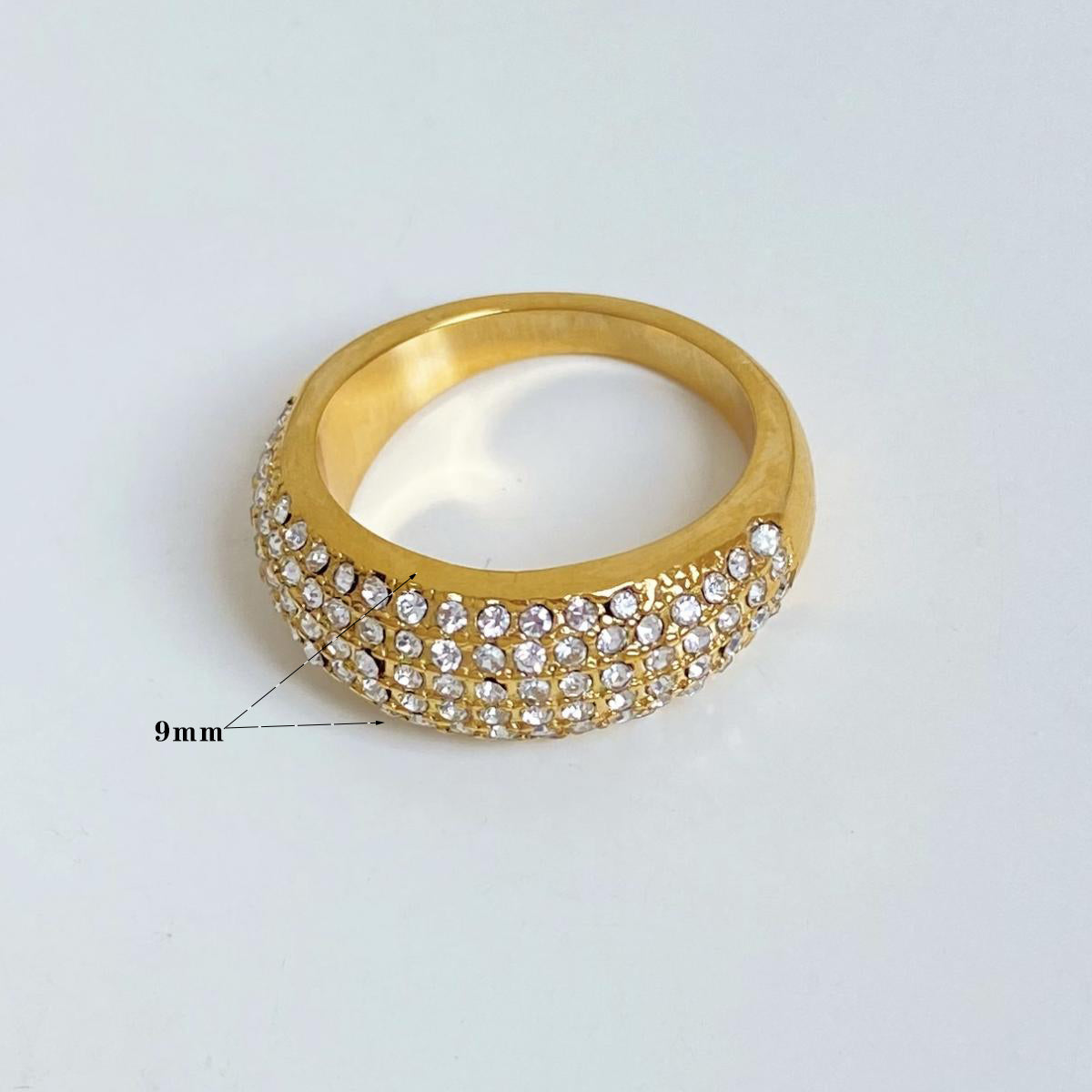 Wholesale Jewelry Casual Modern Style Heart Shape Bow Knot 316 Stainless Steel Shell Diamond 16K Gold Plated White Gold Plated Gold Plated Inlay Stainless Steel Rings