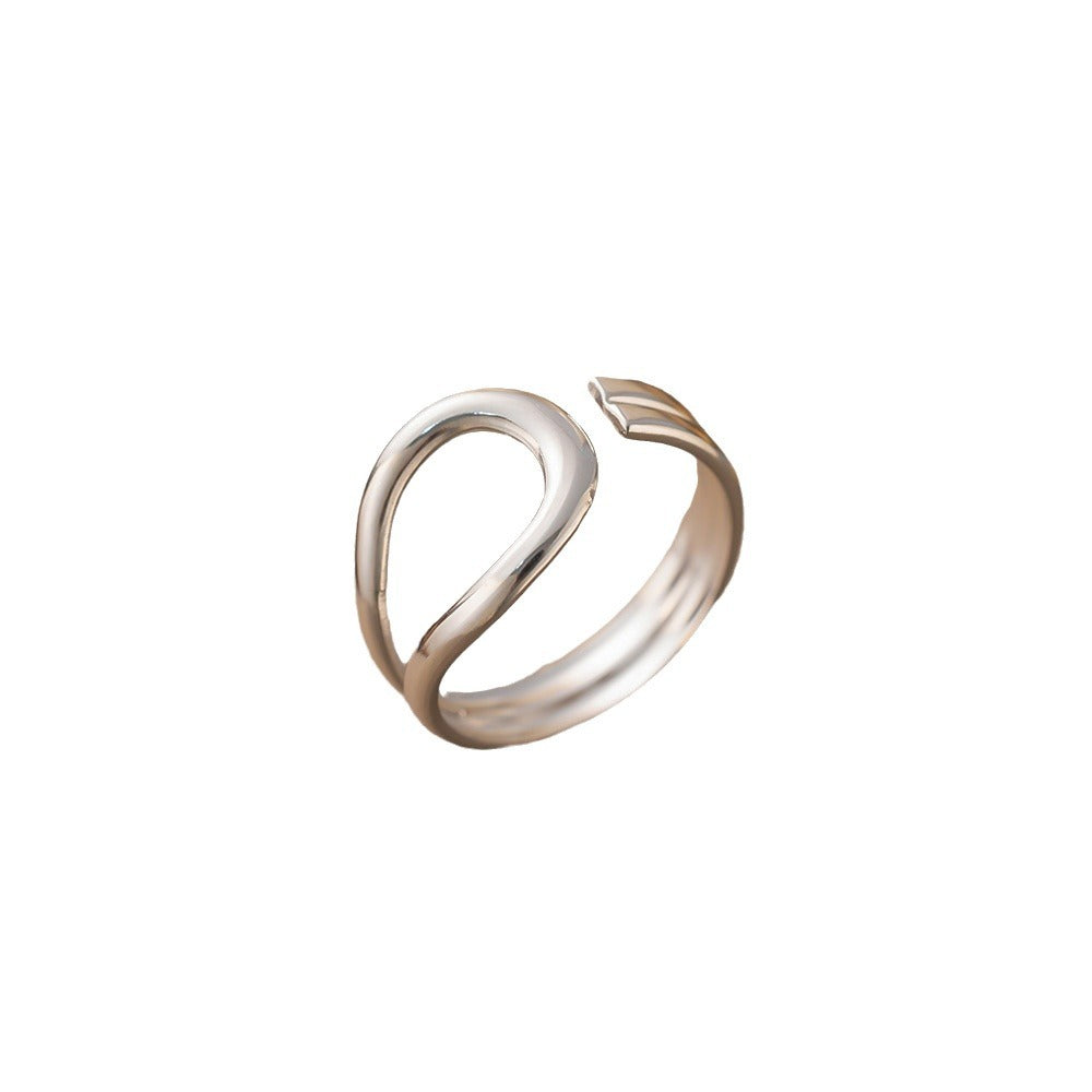 Anillos de titanio chapados en acero de color sólido de estilo simple al por mayor