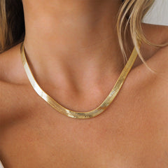 Collar con baño de acero inoxidable 316L, estilo francés, geométrico, estilo IG, venta al por mayor