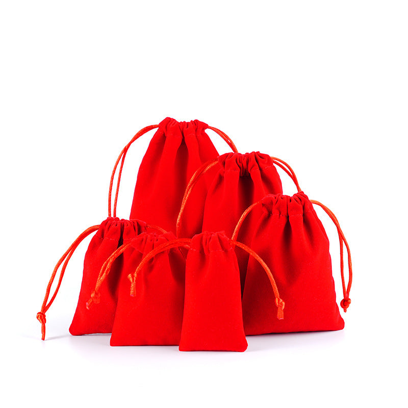 Bolsas de embalaje para joyería de felpa de color sólido, estilo clásico y sencillo
