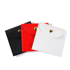 Simple Style Solid Color Pu Leather Jewelry Packaging Bags