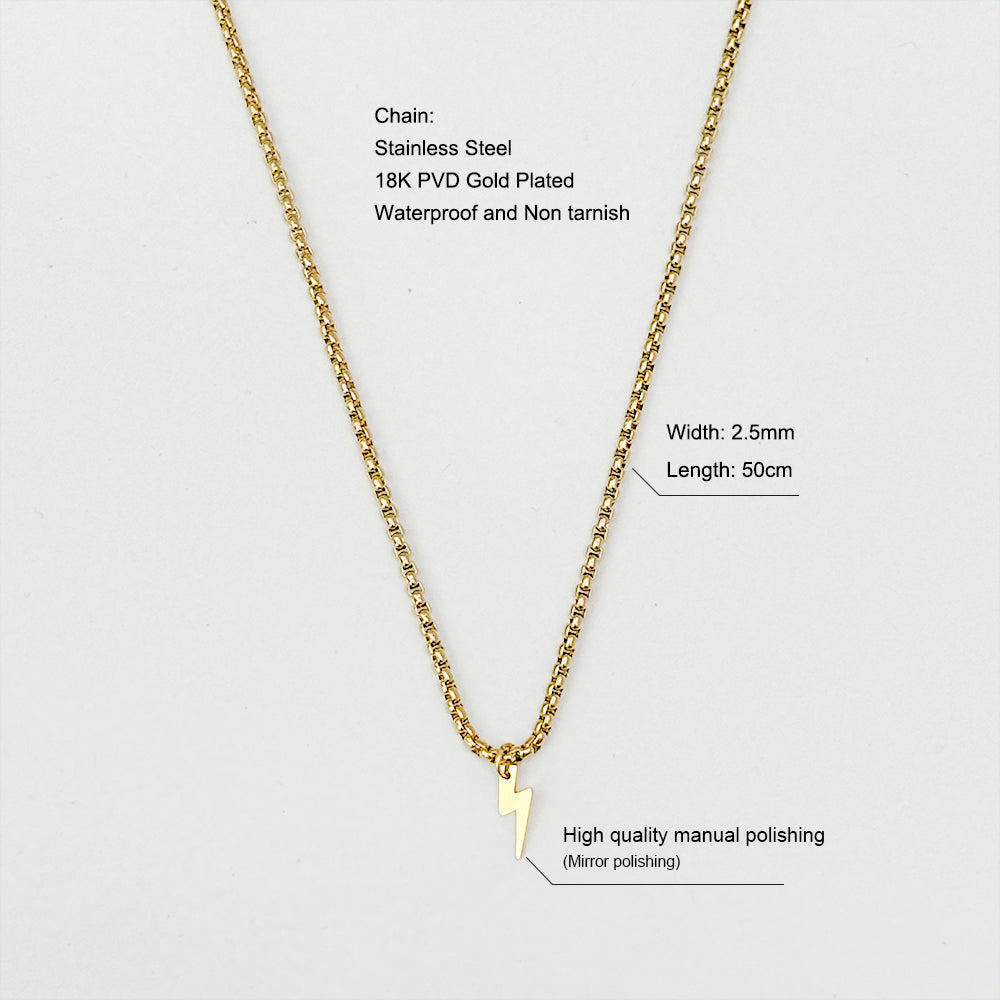 Wholesale Jewelry Retro Solid Color Titanium Steel Zircon 18K Gold Plated Plating Inlay Pendant Necklace