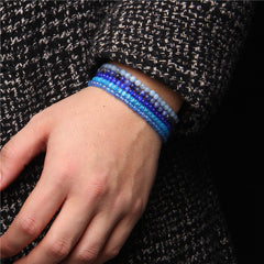 Pulseras de ágata de piedra natural geométricas retro informales al por mayor