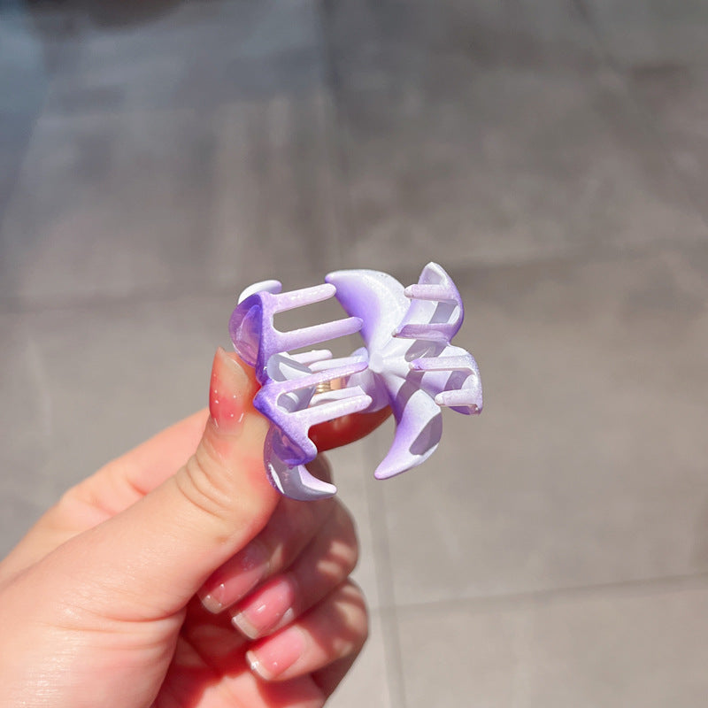 Pinza para el cabello con forma de huevo color caramelo para mujer, red roja, súper hada, tamaño pequeño, pinza para el cabello con recogido, pinza para el cabello con temperamento de tiburón, pinza para el cabello, tocado al por mayor
